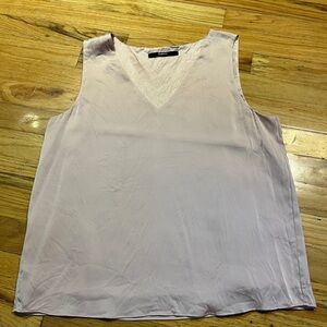 Quince pink sleeveless silk top size L
